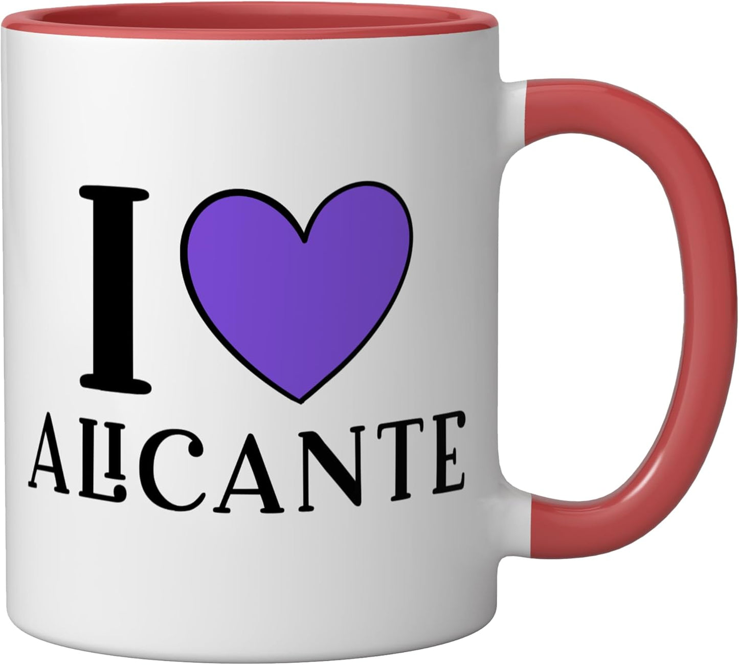 Taza Cerámica Alicante España Roja/Blanca