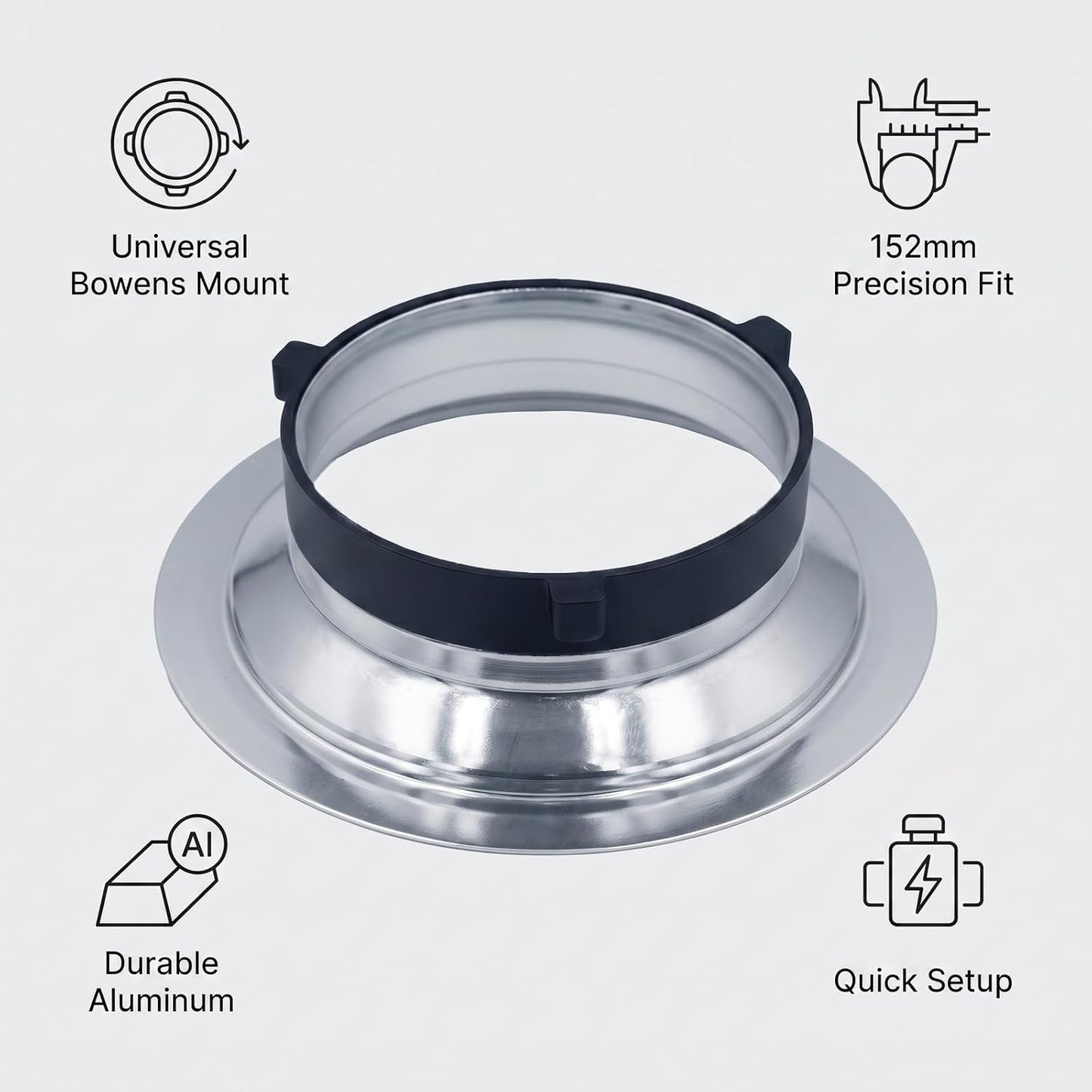 Adaptador anillo velocidad para softbox 6pulg