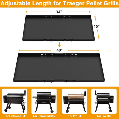 Estante metal ajustable para parrillas Traeger Pro Series 34 y 780