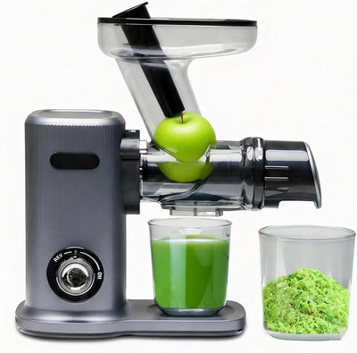 Exprimidor de prensa en frío HealSmart con canal ancho para frutas y verduras