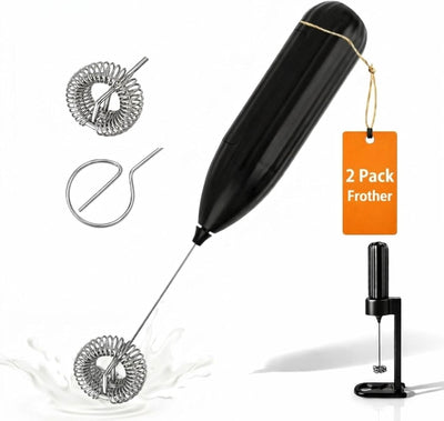 Aparato para espuma de café eléctrico con 2 boquillas, sin BPA, para chocolate caliente y frappé