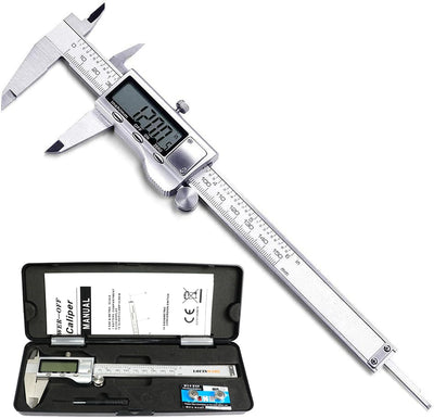 Calibrador digital acero inox 6pulg LCD grande bricolaje