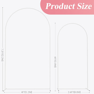2 Pzas Soporte Arco Metal 7.2x6ft para Boda Fiesta
