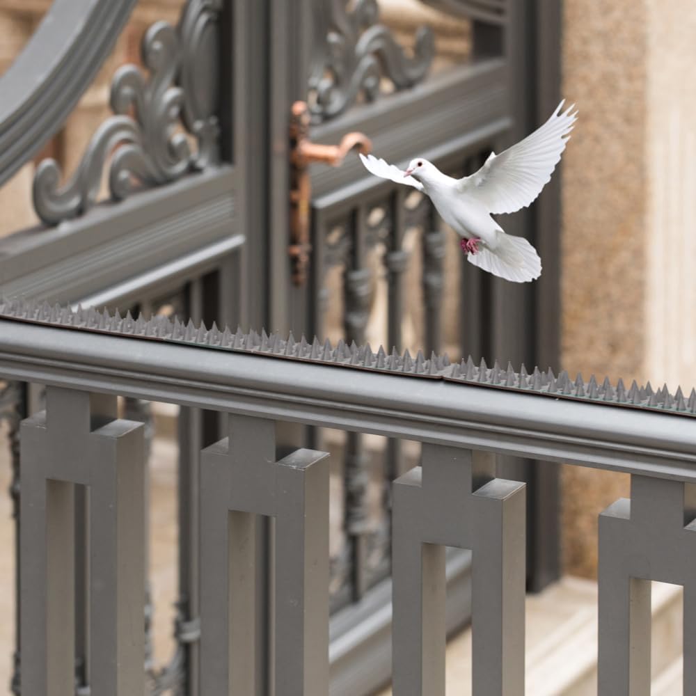 10 Pzas Púas Plástico Antipájaros para Pared y Ventana