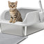 Caja arena acero inox con tapa para gatos pequeños y lesionados