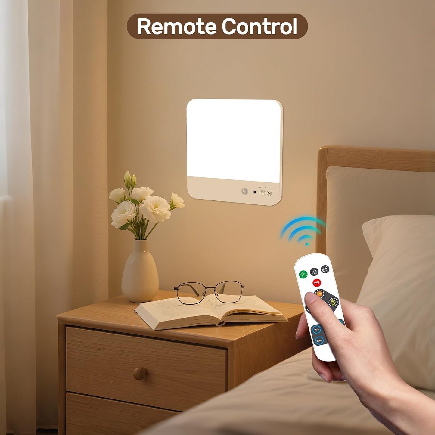 Lámpara techo recargable sensor movimiento 3 temperaturas baño