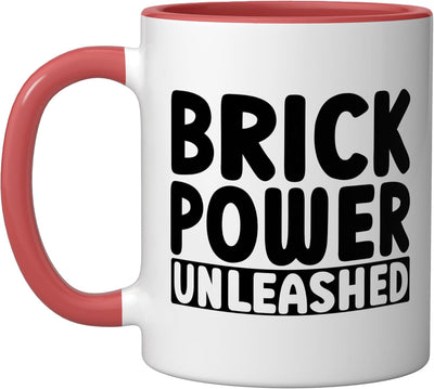 Taza Cerámica Juego de Bloques Roja/Blanca