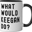 Taza cerámica What Would Keegan Do Negro/Blanco