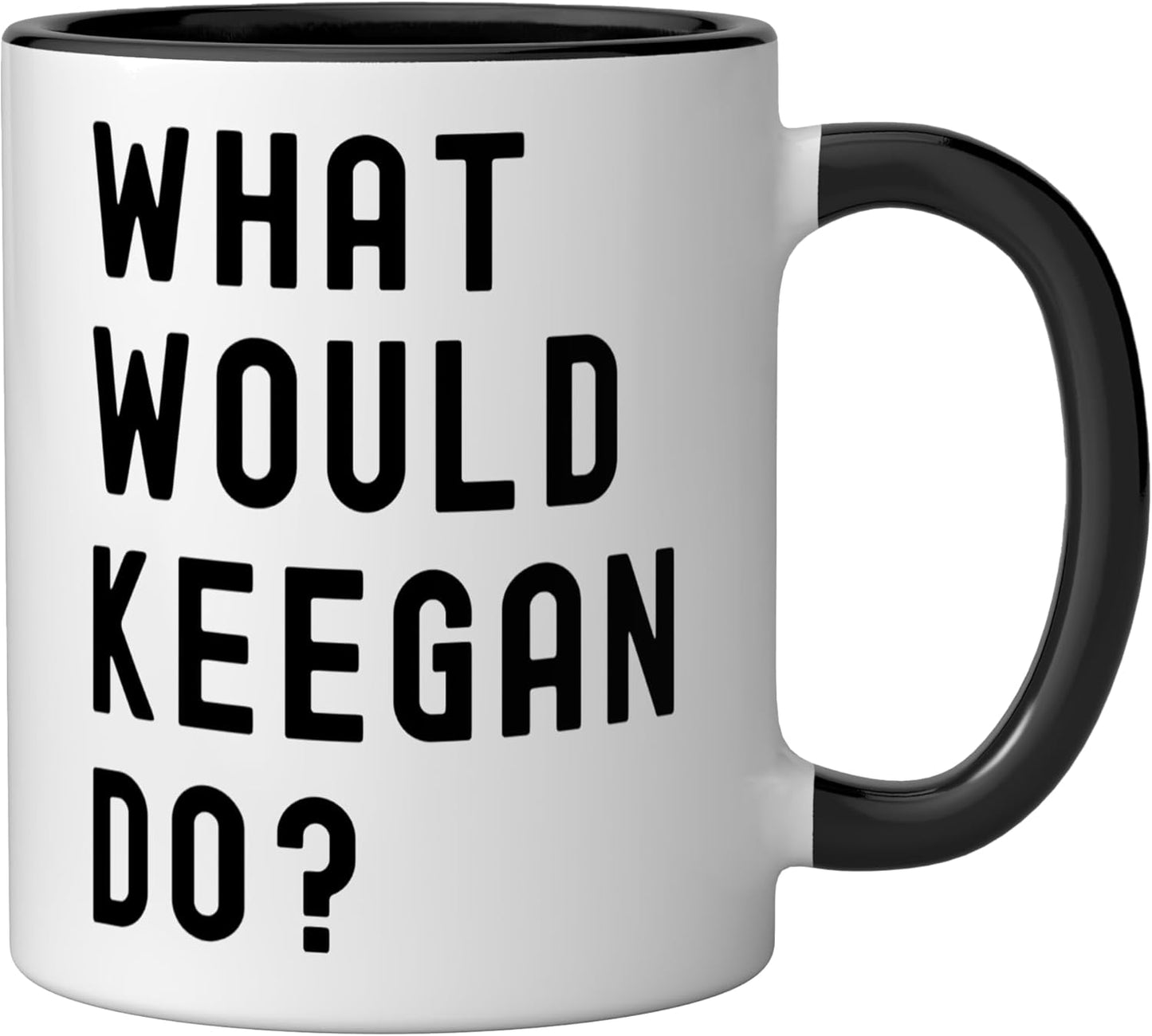 Taza cerámica What Would Keegan Do Negro/Blanco