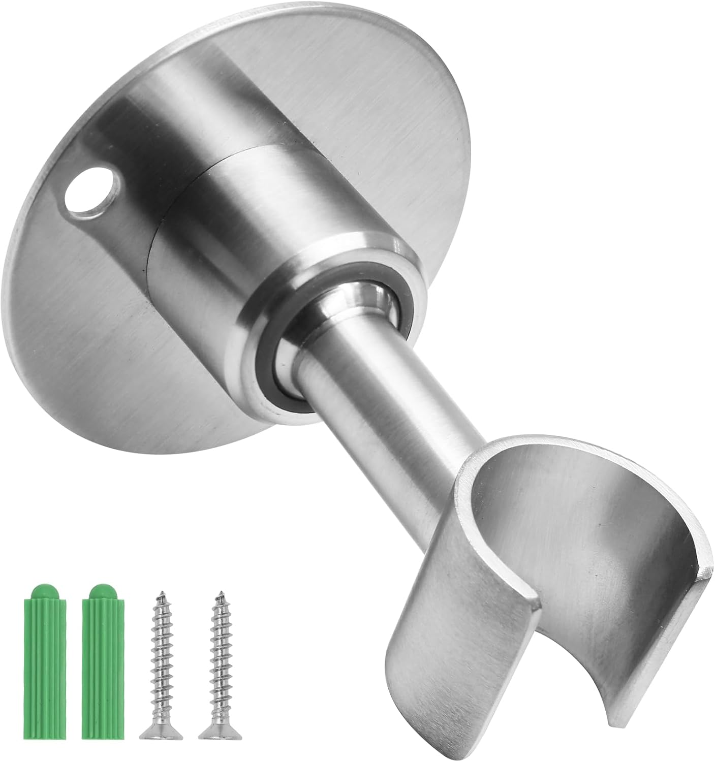 Soporte pared cabezal ducha acero inox ajustable 360°