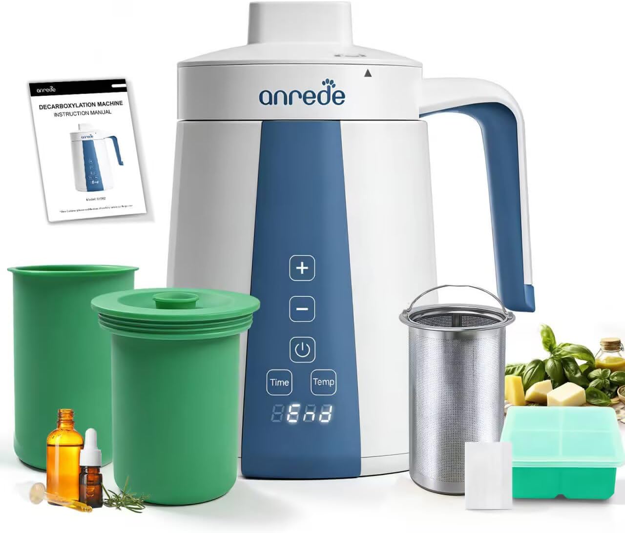 Máquina descarboxiladora e infusora 2en1 con modos ajustables