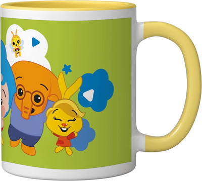 Taza Cerámica Diseño Personajes Animados Amarillo/Blanco