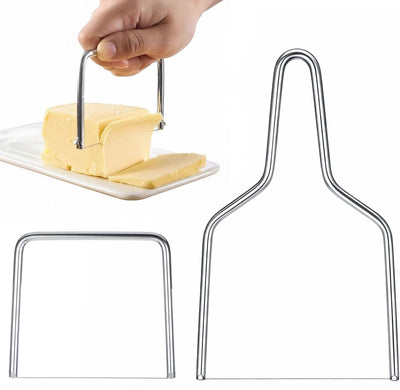 2 Pzas Cortador Queso Acero Inox y Mantequilla