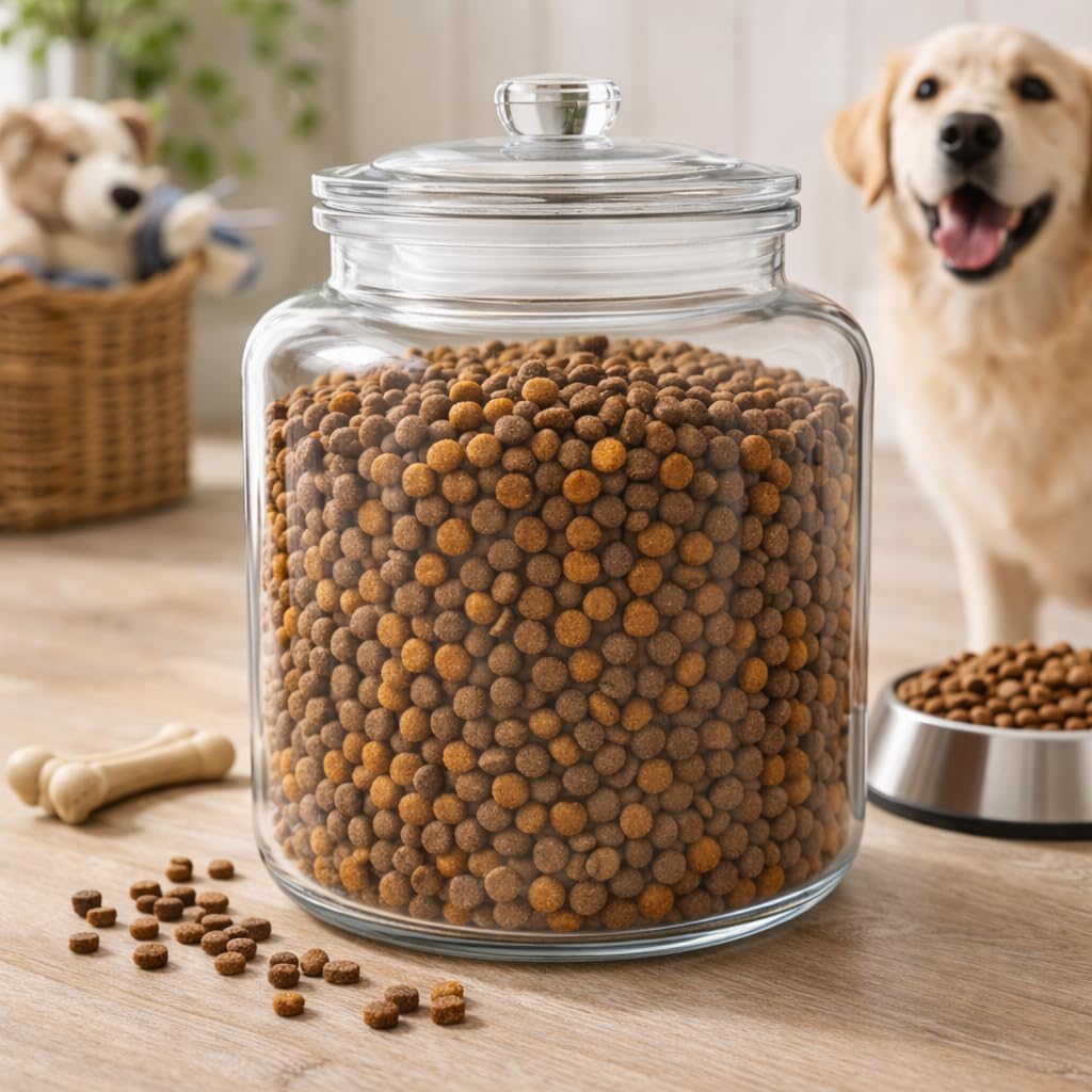 Tarro vidrio 4gal tapa grande hermético para galletas y alimento