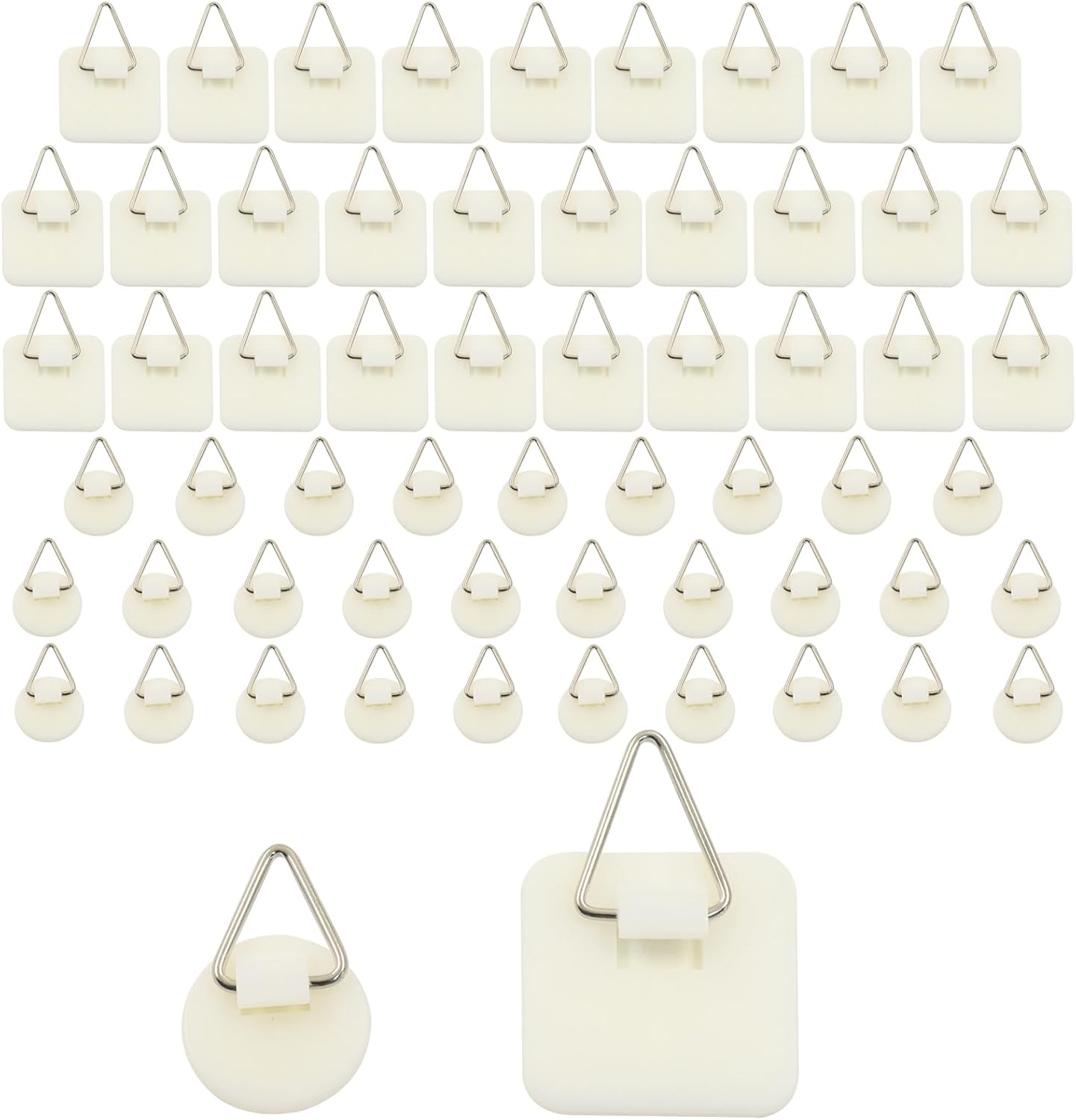 60 Ganchos Adhesivos Blancos Para Colgar Cuadros Y Decoración