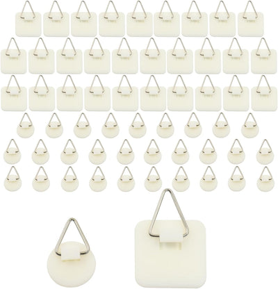 60 Ganchos Adhesivos Blancos Para Colgar Cuadros Y Decoración