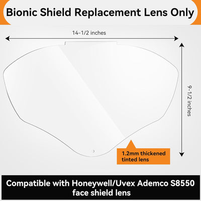 Lente repuesto S8550 visera polycarbonato 4 Pzas