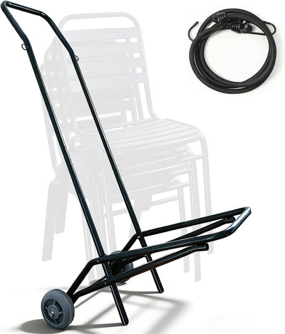 Silla apilable banquete carrito 12 sillas ruedas goma cuerda
