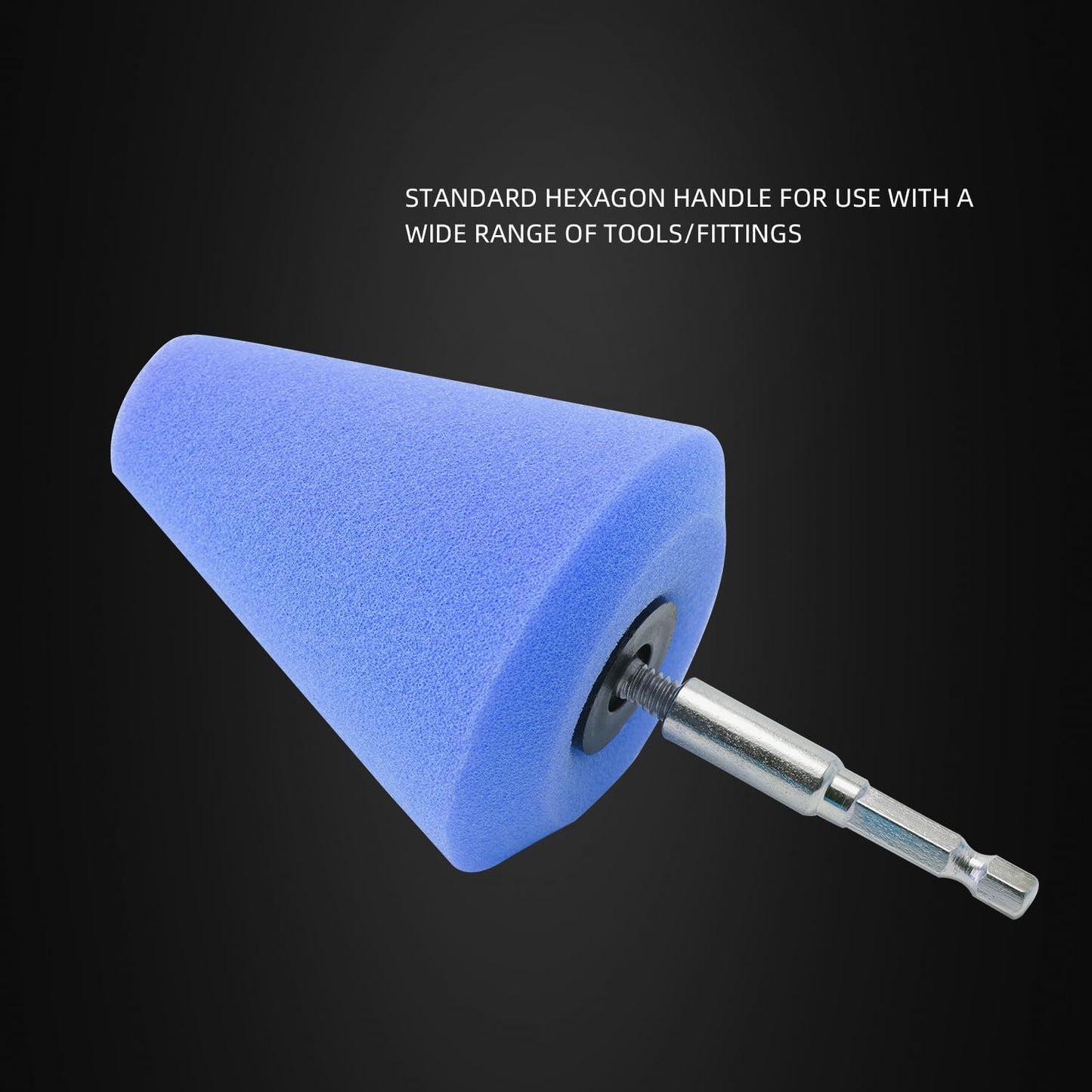 Cono pulido T80 azul para taladro rueda auto