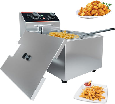 Freidora eléctrica acero inox 11 L control temperatura