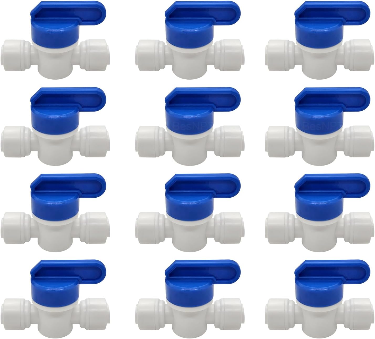 12 Válvulas bola 3/8pulg conex. rápida para purificador agua