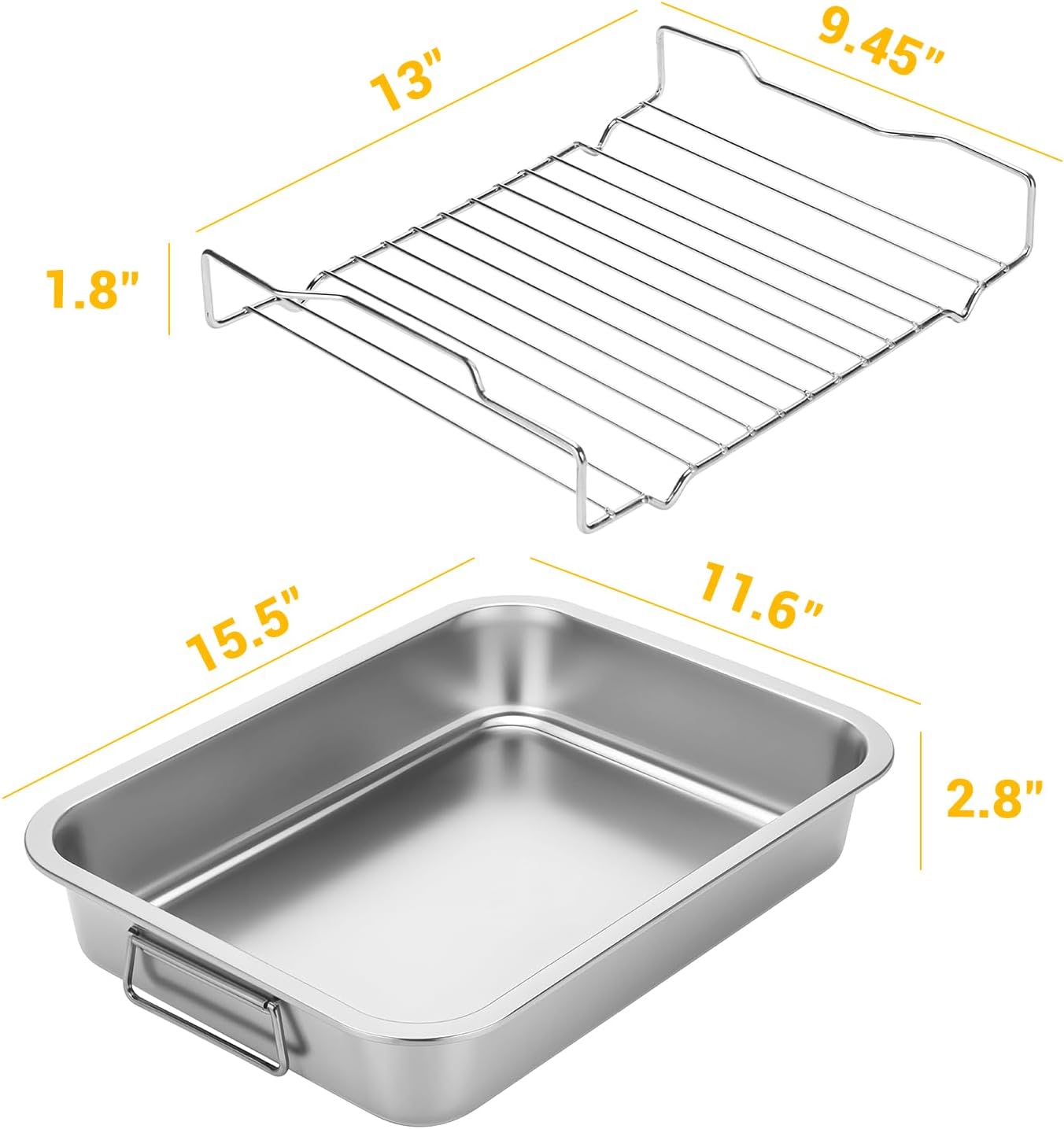 Sartén de acero inoxidable Tifanso con mangos y protectores para horno