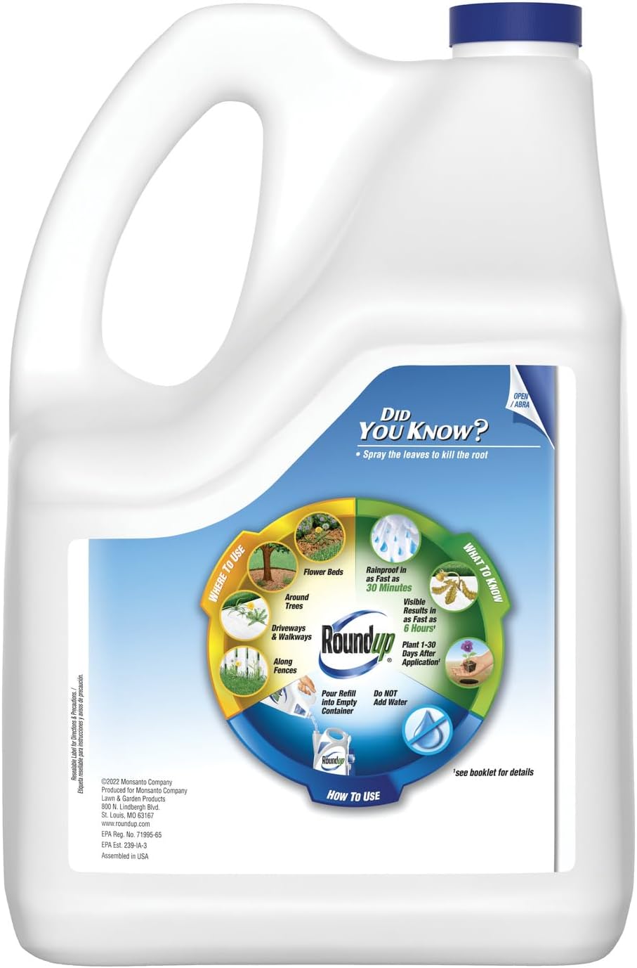 Recarga Roundup para hierbas y maleza 1.25gal