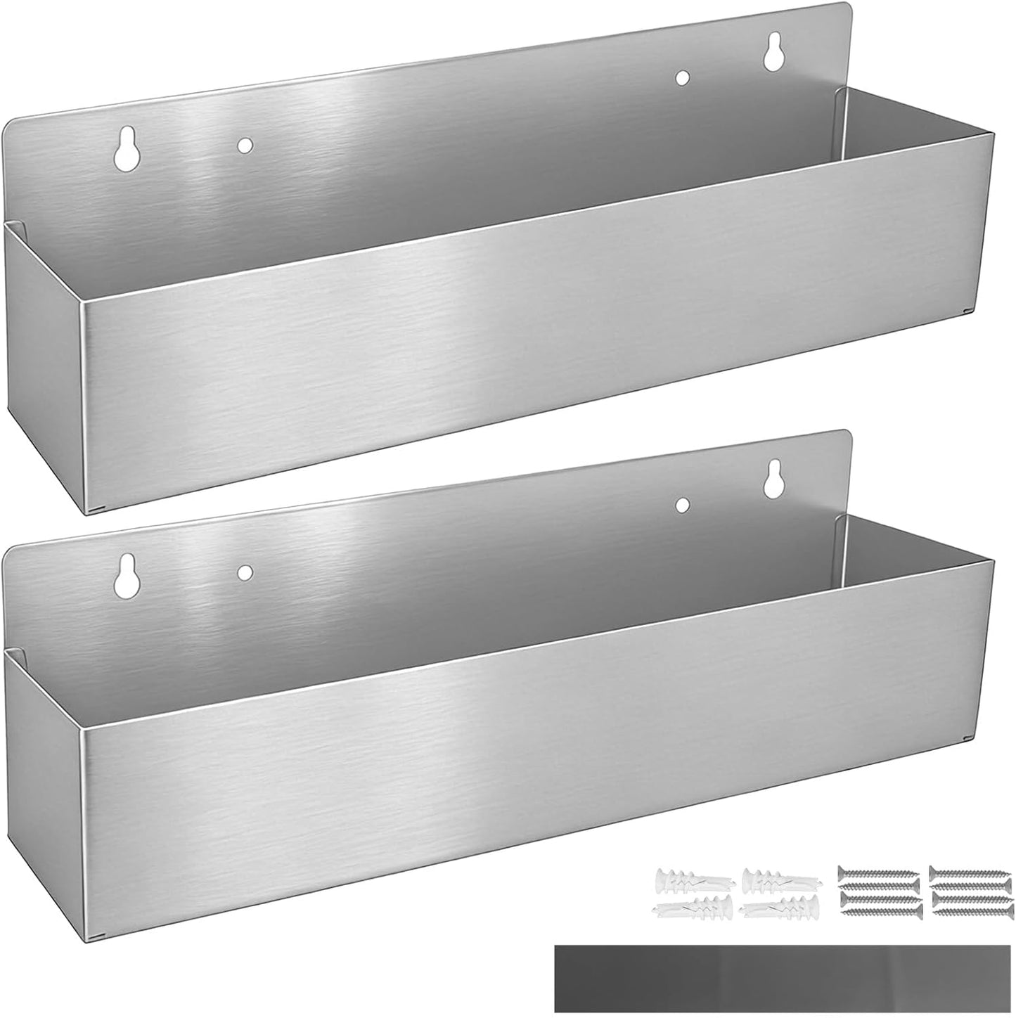 Soporte botellas licor acero inox 22pulg estante pared
