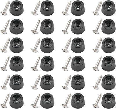 24 Patas Goma para Tabla Cortar Acero Inox Negro