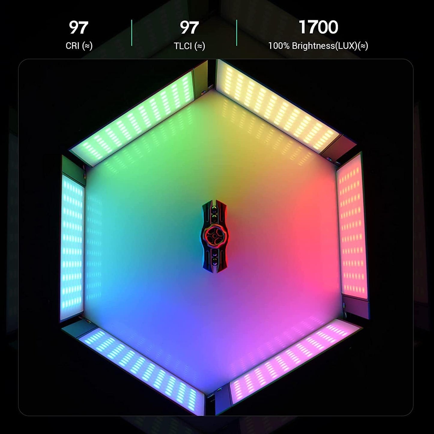 Luz RGB LED portátil CRI 97 2500k-8500k con efectos FX