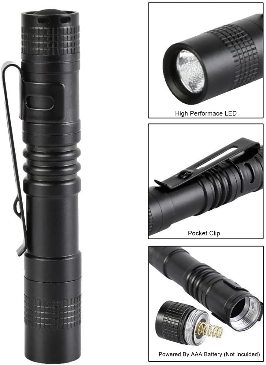 3 Pack Linterna LED Bolsillo Mini Impermeable Exteriores