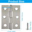 2pulg Bisagra Acero Inox Set 12 Pzas para Puertas Interiores