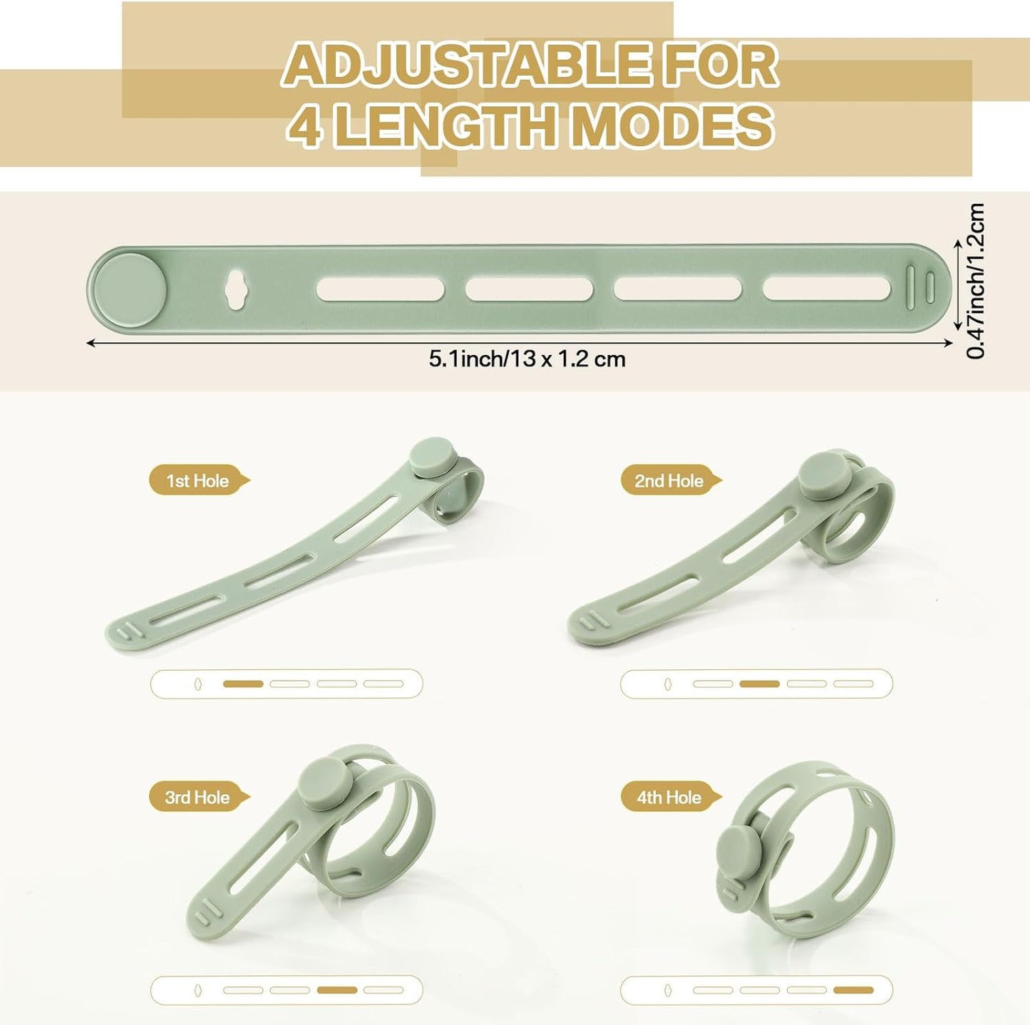 42 Bridas Silicona Reutilizables Organizador Cables Viaje