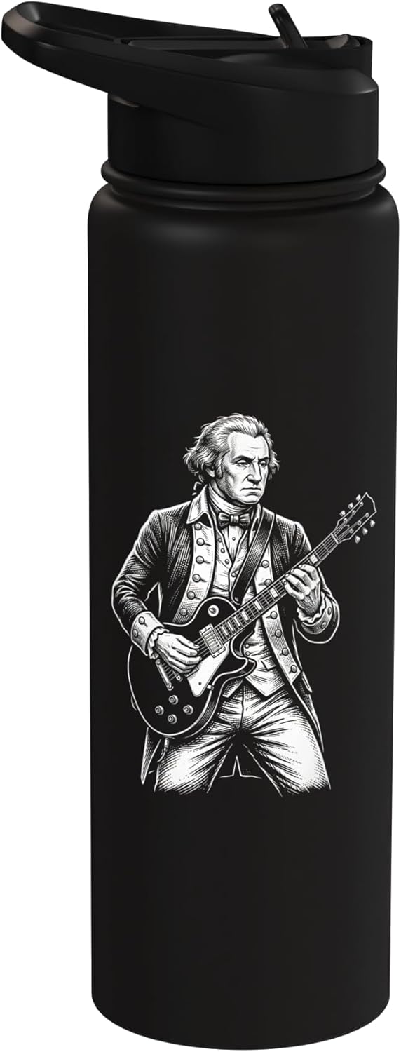 Botella de agua aislada acero inoxidable George Washington Rock Star