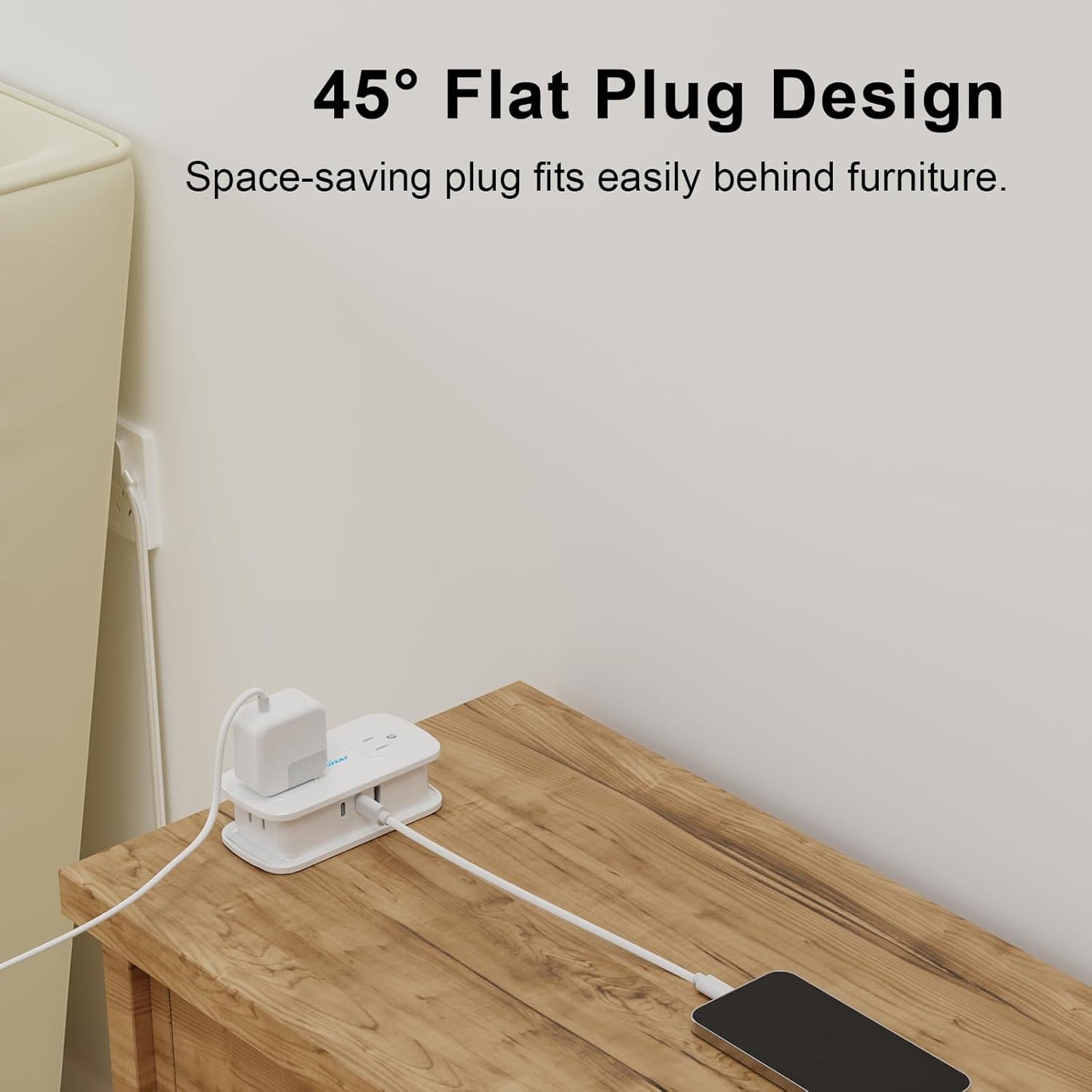 Regleta alimentación viaje 4ft 4 tomas 3 USB con proteccion