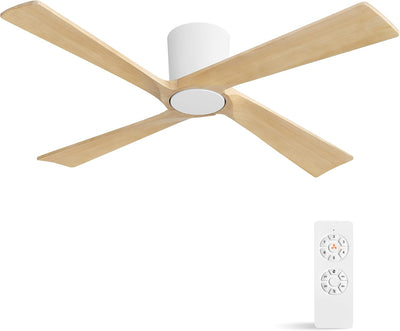 Ventilador techo CC 54pulg 4 aspas madera motor 6 vel rev