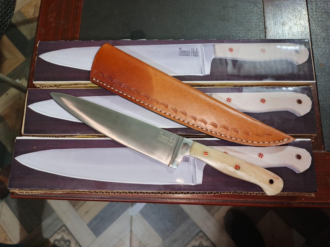 Cuchillo Chef 12.5pulg Acero 1095c Mango Antideslizante