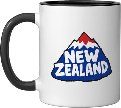 Taza Cerámica Minimalista con Insignia Viaje Negro/Blanco
