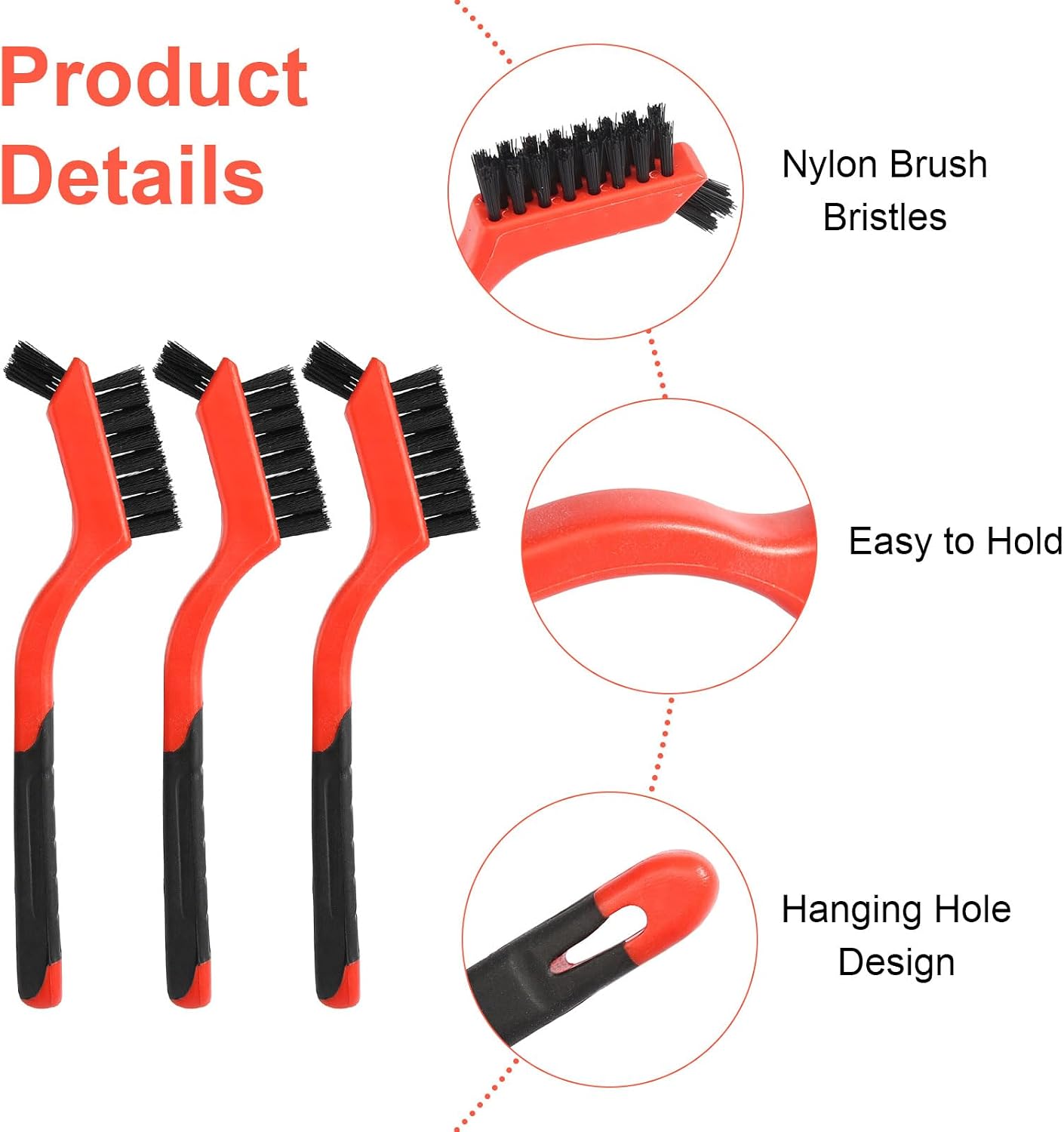 Set 8 Cepillos Nailon para Limpieza Diaria
