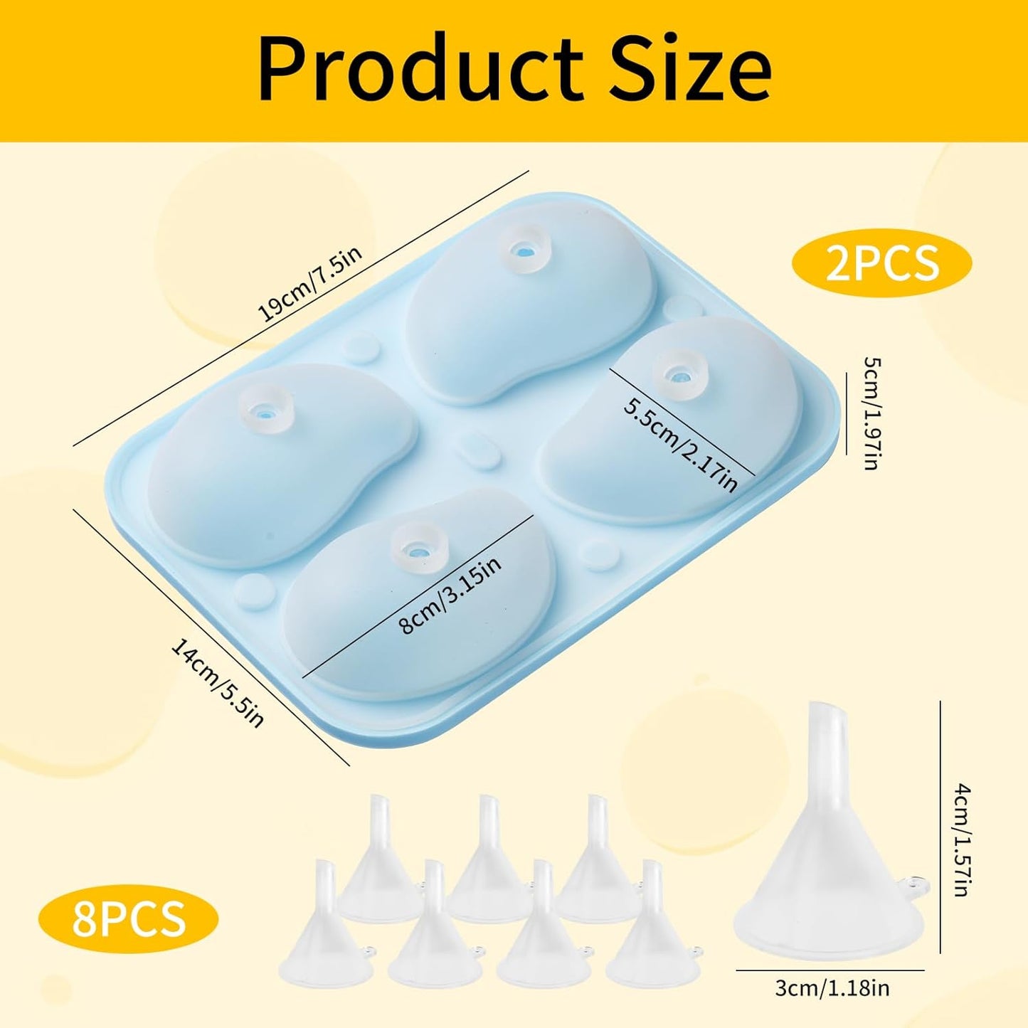 2 Moldes Silicona 3D para Pudín Frutas Gelatina Mousse