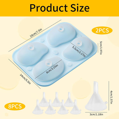 2 Moldes Silicona 3D para Pudín Frutas Gelatina Mousse