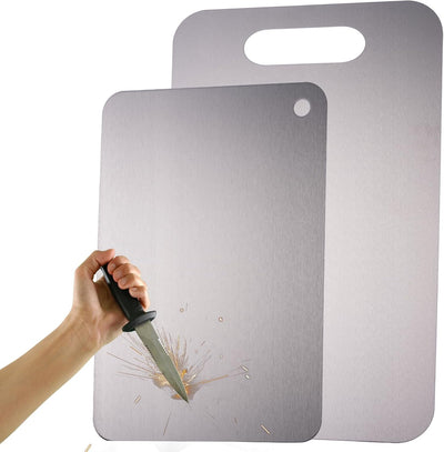 Juego de 1 tabla de cortar de titanio doble cara para cocina