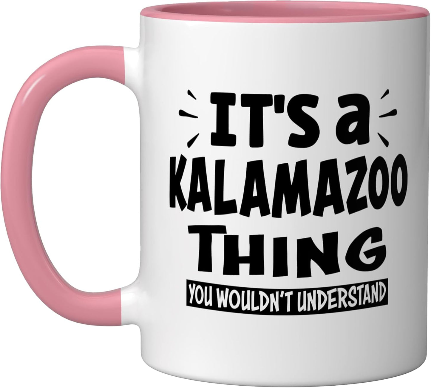Taza Cerámica Kalamazoo Lovers Rosa/Blanca