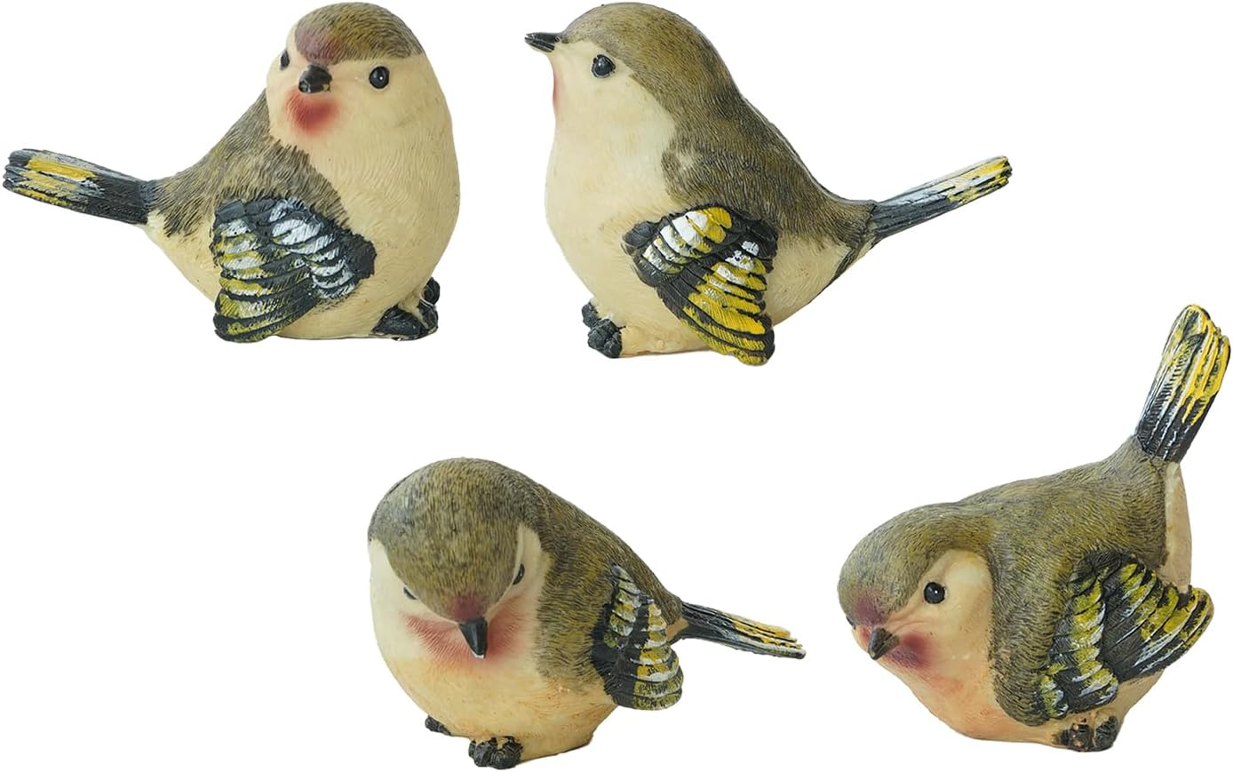Set 4 estatuas pájaro 1:1 decoración exterior e interior