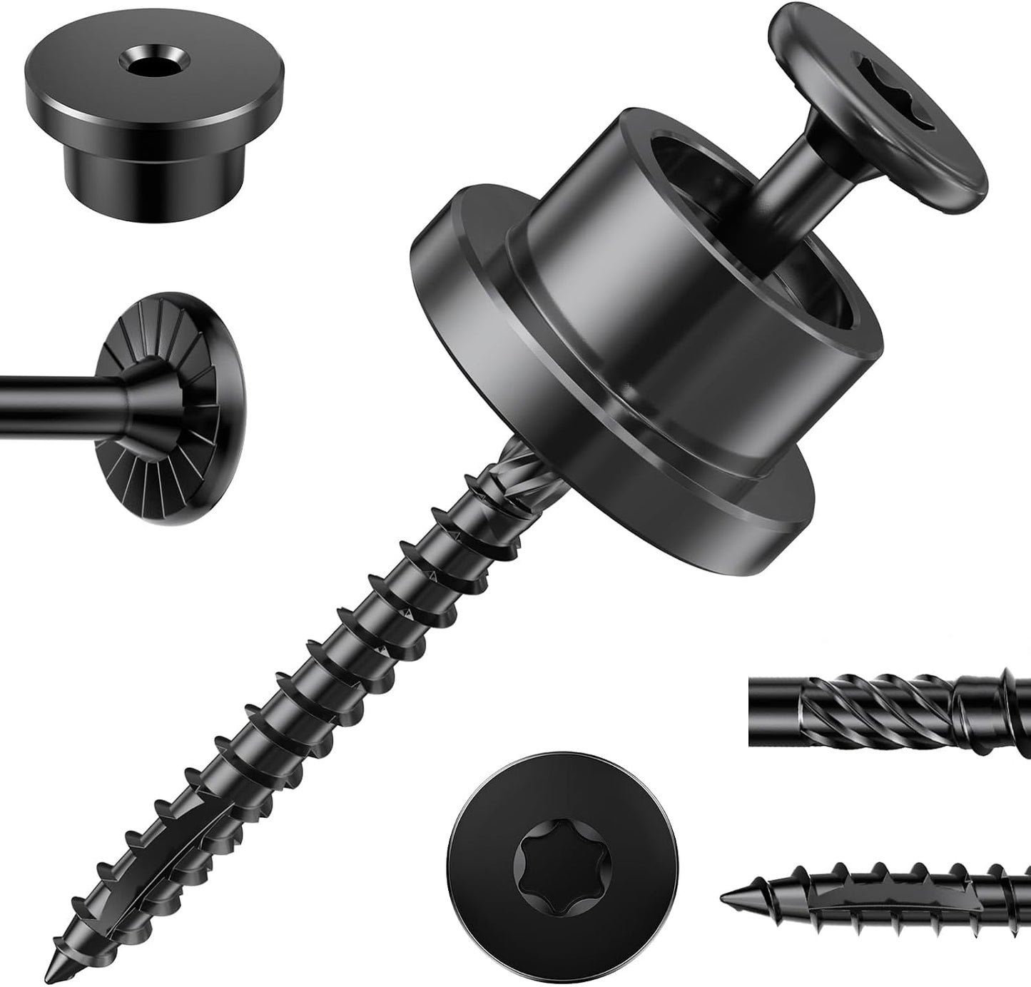 Set 16 Tuercas Acero Carbono 1" + S Madera 2-7/8"