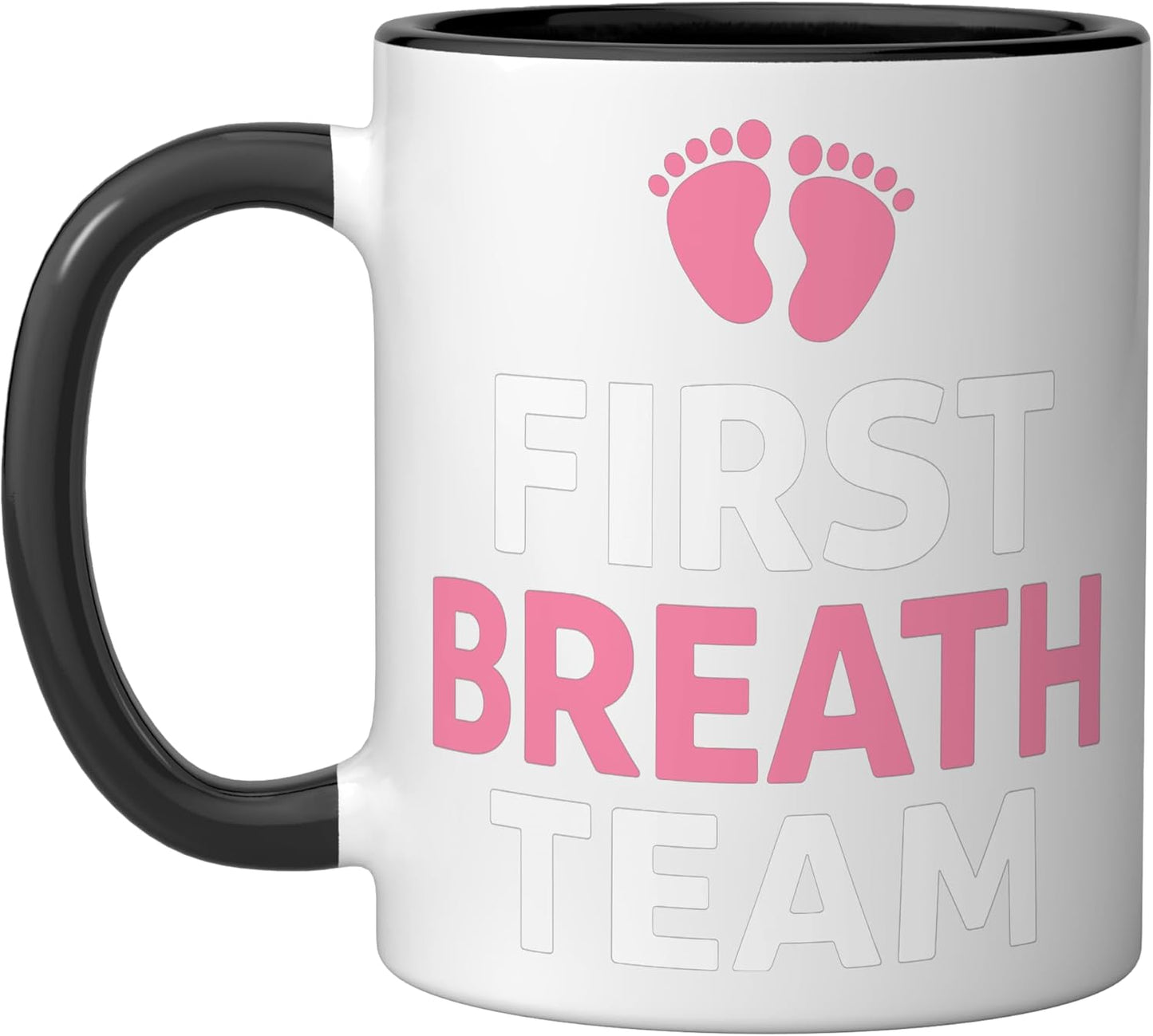 Taza Cerámica para Enfermera Obstétrica Negro/Blanco