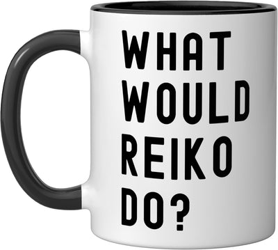 Taza de cerámica What Would Reiko Do Negro/Blanco