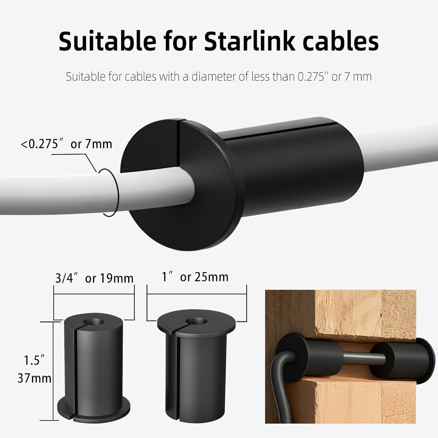 Kit Starlink para paso de pared con brocas 3/4 y 5/16 pulg