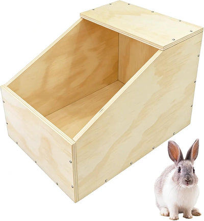 Caja nido madera para conejos y mascotas pequeñas 16x11x11pulg