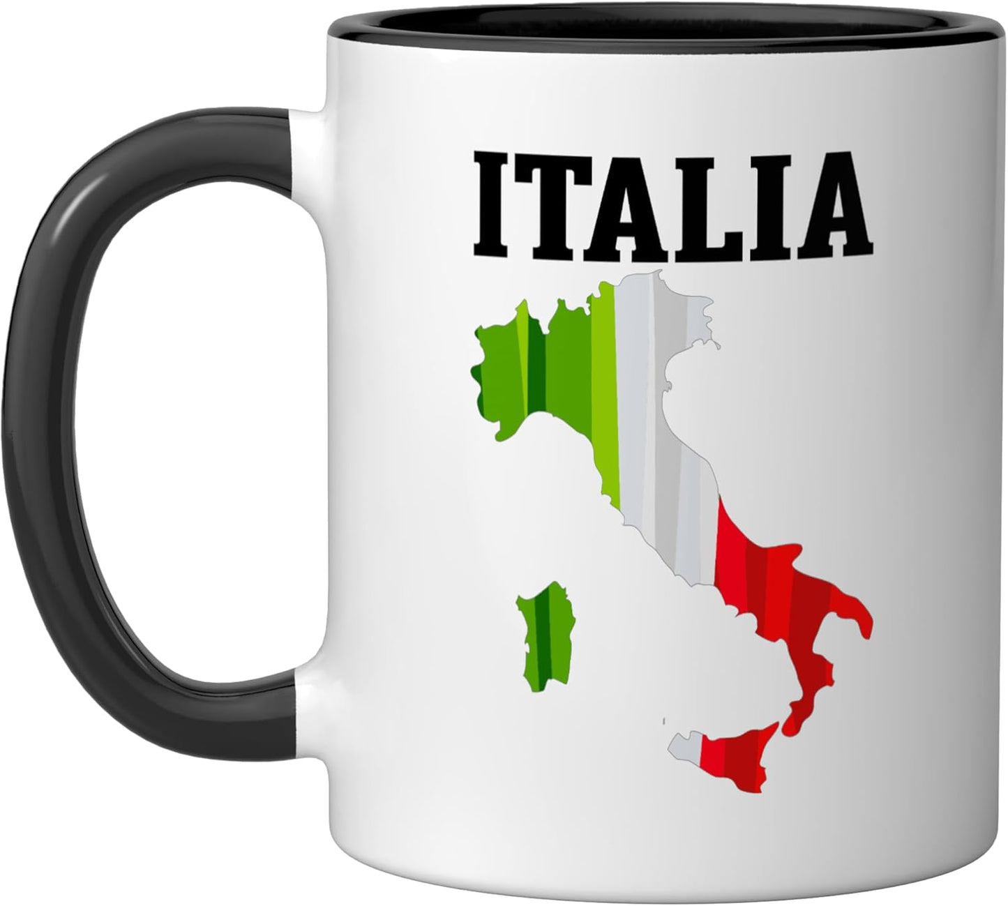 Taza cerámica Italia Italo Herencia Negro/Blanco